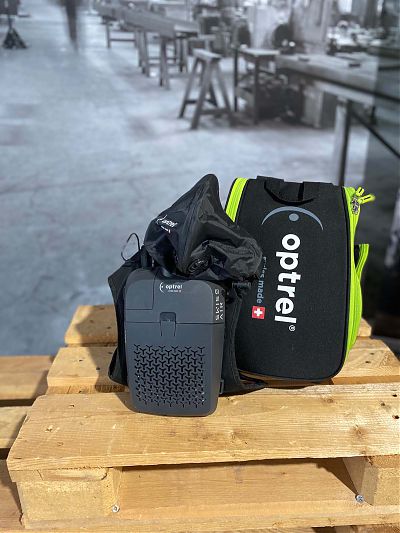 optrel swiss air Gebläse-Atemschutzsystem mit Tasche