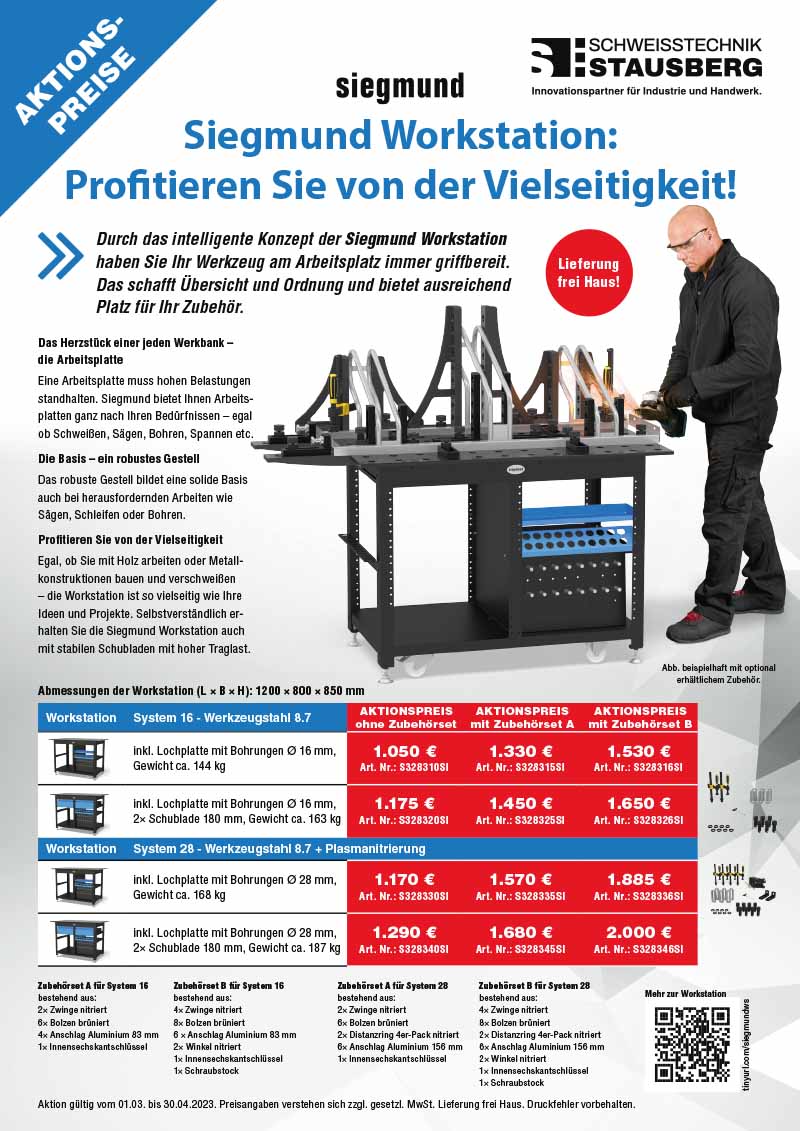 Angebotsflyer Siegmund Workstation zum Herunterladen
